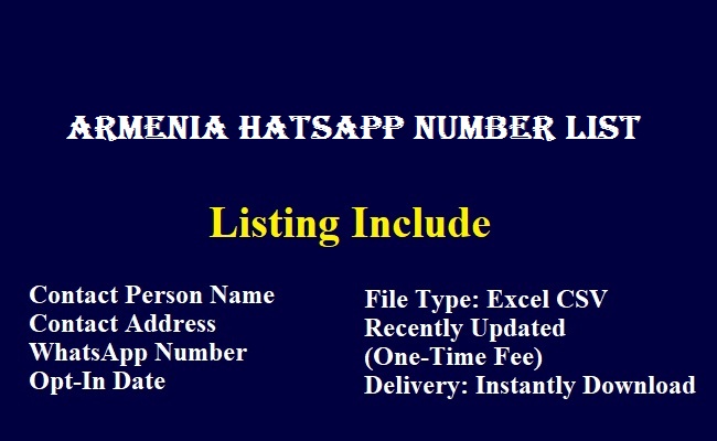 Armenia hatsApp Number List
