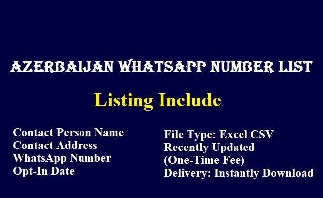 Azerbaijan WhatsApp Number List