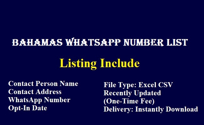 Bahamas WhatsApp Number List